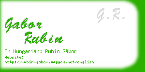 gabor rubin business card