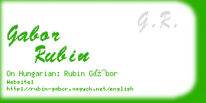 gabor rubin business card